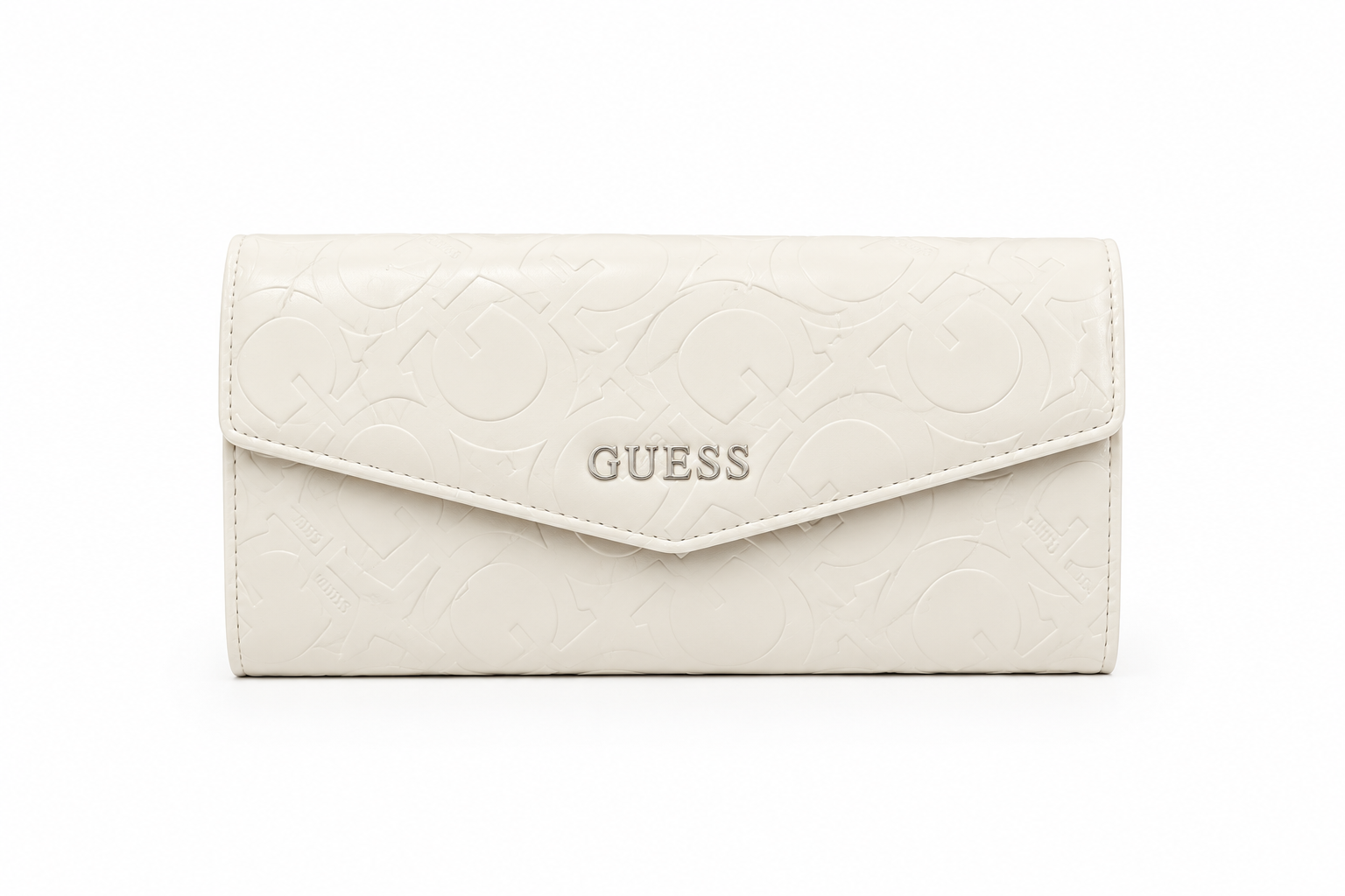 Billletera Guess Blanca Monograma