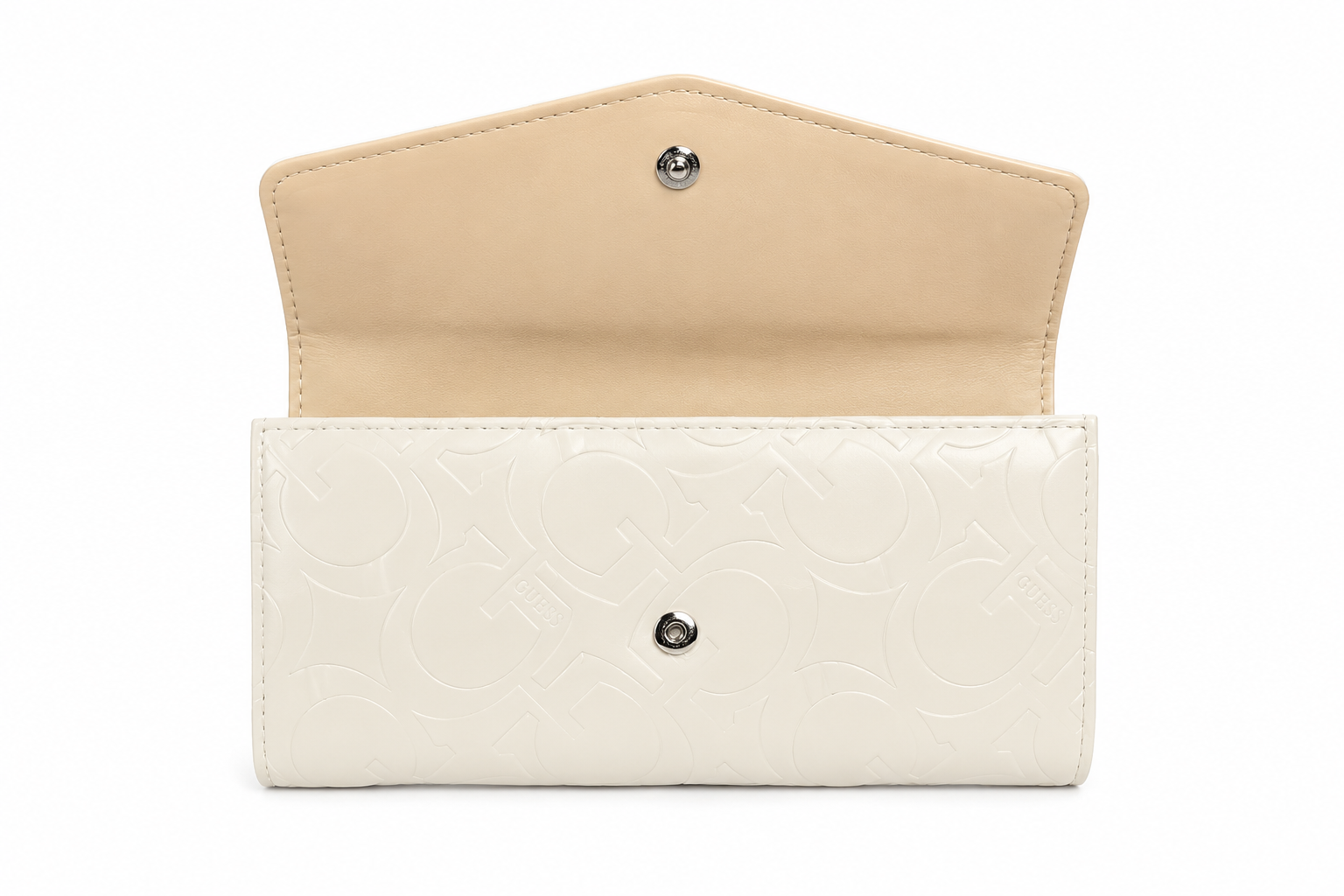 Billletera Guess Blanca Monograma